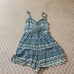 Hollister blue romper size S